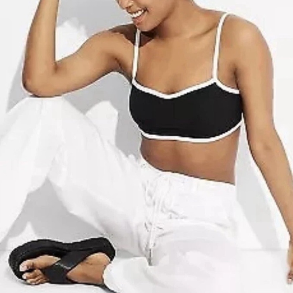 Wild Fable‎ Women's Butterbliss Black and White Bralette - Picture 2 of 4